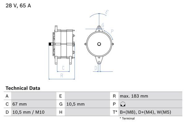 BOSCH 0 986 039 490 Alternator