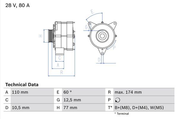 BOSCH 0 986 039 790 Alternator