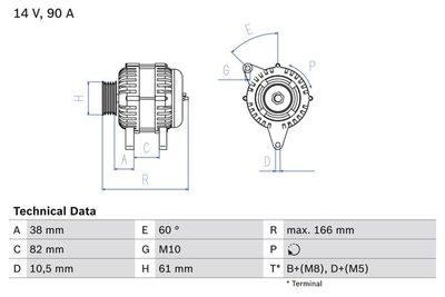 Alternator BOSCH 0 986 040 340