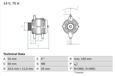 Alternator BOSCH 0 986 041 260