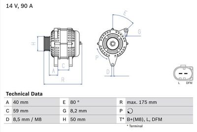 Alternator BOSCH 0 986 041 310