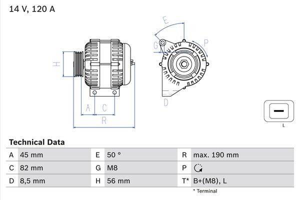 BOSCH 0 986 041 740 Alternator