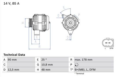 Alternator BOSCH 0 986 042 470