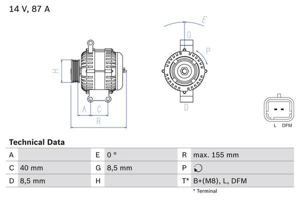 BOSCH 0 986 042 720 Alternator