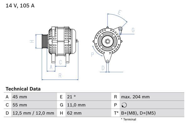 BOSCH 0 986 042 780 Alternator