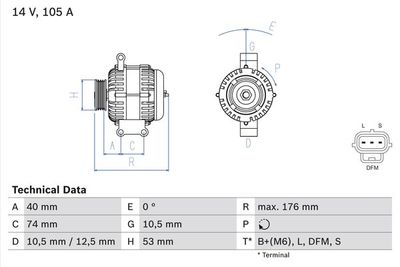 Alternator BOSCH 0 986 042 790