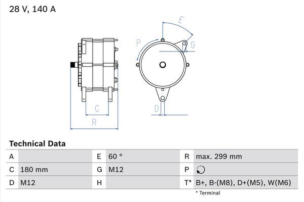 BOSCH 0 986 047 160 Alternator