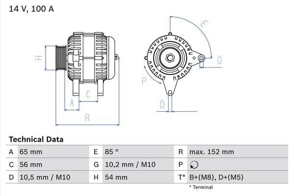 BOSCH 0 986 047 270 Alternator