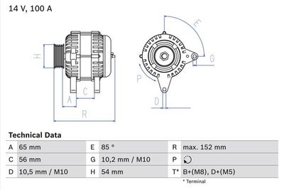 Alternator BOSCH 0 986 047 270