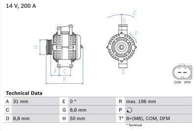 Alternator BOSCH 0 986 047 490