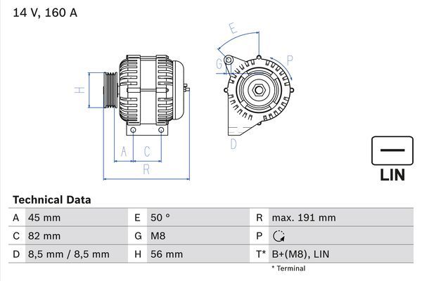 BOSCH 0 986 047 500 Alternator