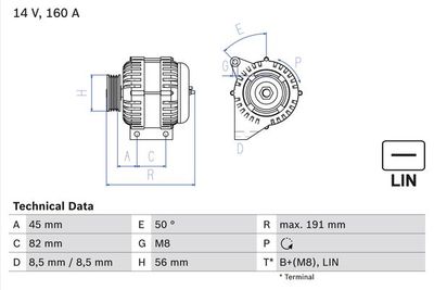Alternator BOSCH 0 986 047 500