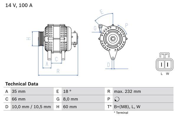 BOSCH 0 986 048 340 Alternator