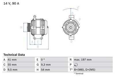 Alternator BOSCH 0 986 048 771