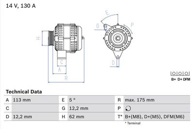 Alternator BOSCH 0 986 048 801