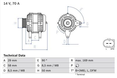 Alternator BOSCH 0 986 048 891
