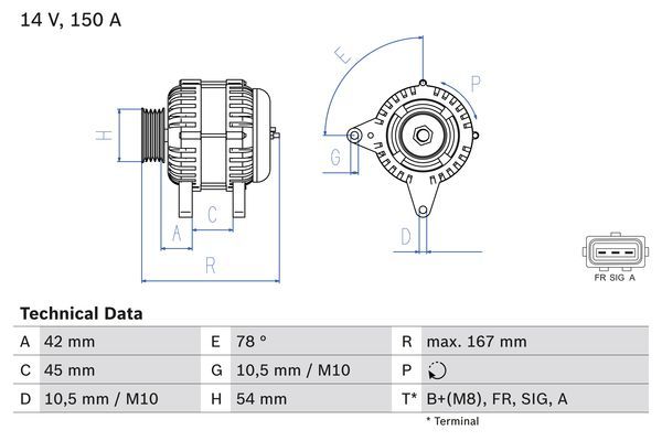BOSCH 0 986 049 071 Alternator