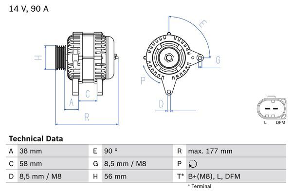 BOSCH 0 986 049 101 Alternator