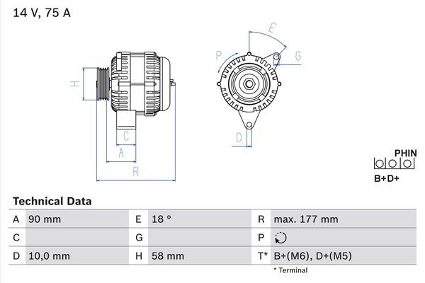BOSCH 0 986 049 111 Alternator