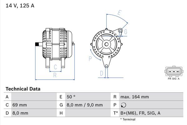 BOSCH 0 986 049 181 Alternator