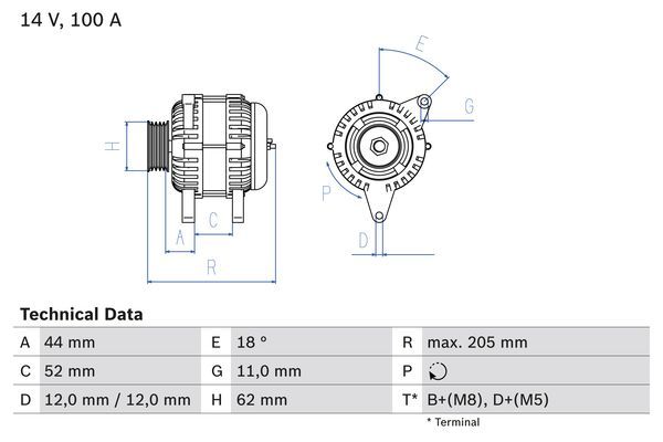 BOSCH 0 986 049 231 Alternator