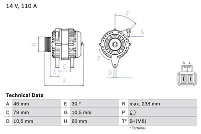 Alternator BOSCH 0 986 049 500