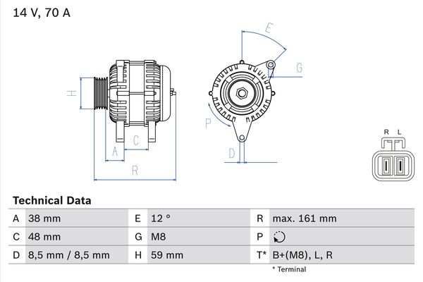 BOSCH 0 986 049 570 Alternator