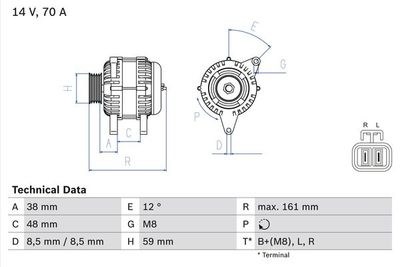 Alternator BOSCH 0 986 049 570