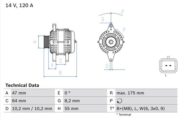 BOSCH 0 986 049 650 Alternator