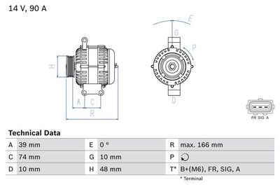 Alternator BOSCH 0 986 049 980