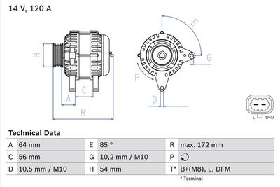 Alternator BOSCH 0 986 049 990