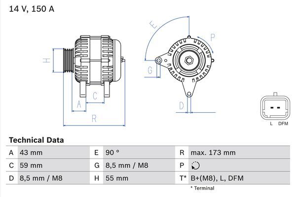 BOSCH 0 986 080 290 Alternator