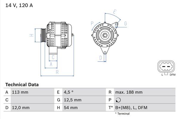 BOSCH 0 986 080 370 Alternator