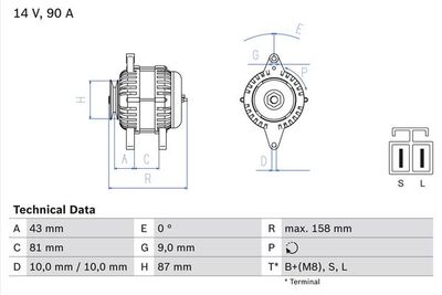 Alternator BOSCH 0 986 080 430