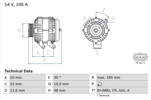 BOSCH 0 986 080 440 Alternator
