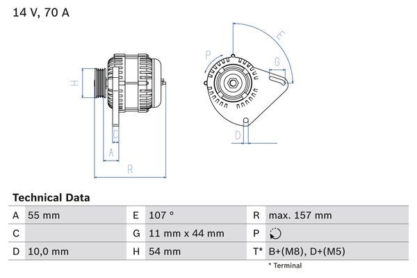 BOSCH 0 986 080 490 Alternator