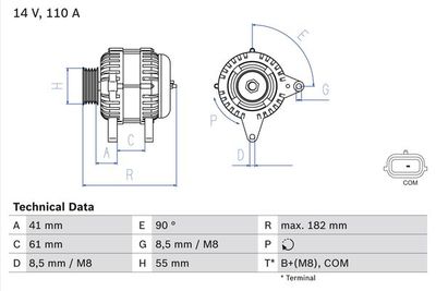 Alternator BOSCH 0 986 080 710