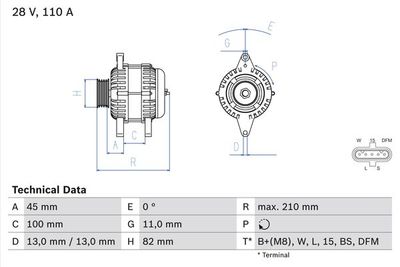 Alternator BOSCH 0 986 081 870