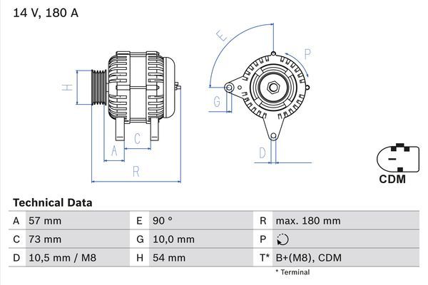 BOSCH 0 986 082 200 Alternator