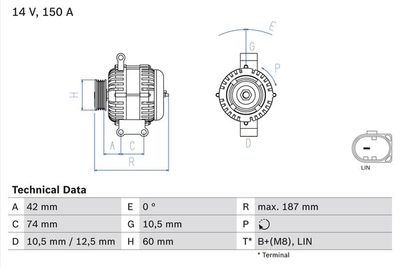 Alternator BOSCH 0 986 082 330