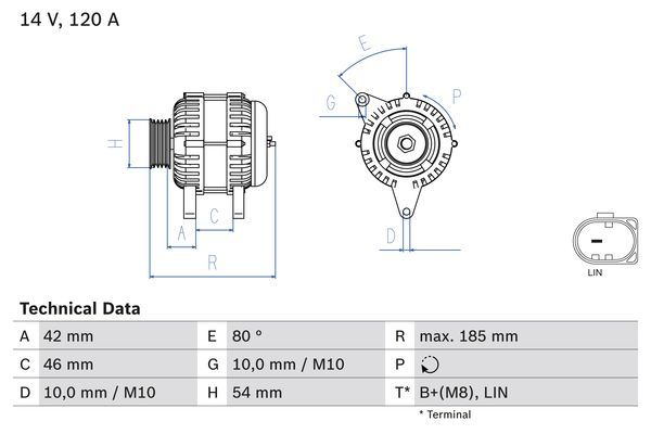 BOSCH 0 986 083 260 Alternator