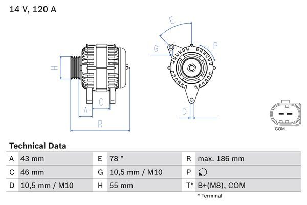BOSCH 0 986 083 290 Alternator