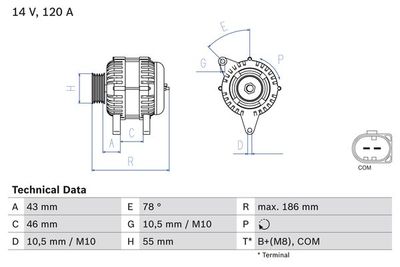 Alternator BOSCH 0 986 083 290