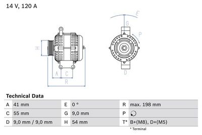 Alternator BOSCH 0 986 083 320