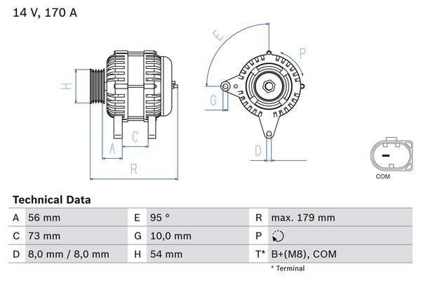 BOSCH 0 986 083 470 Alternator