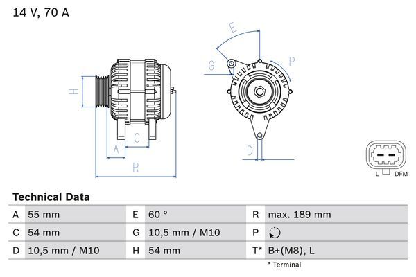 BOSCH 0 986 083 580 Alternator