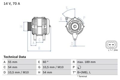 Alternator BOSCH 0 986 083 580