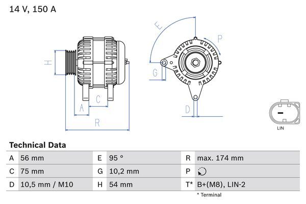 BOSCH 0 986 083 700 Alternator