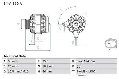 Alternator BOSCH 0 986 083 700