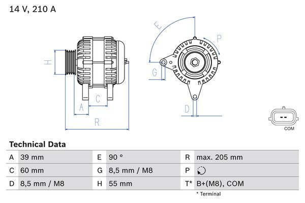 BOSCH 0 986 083 730 Alternator